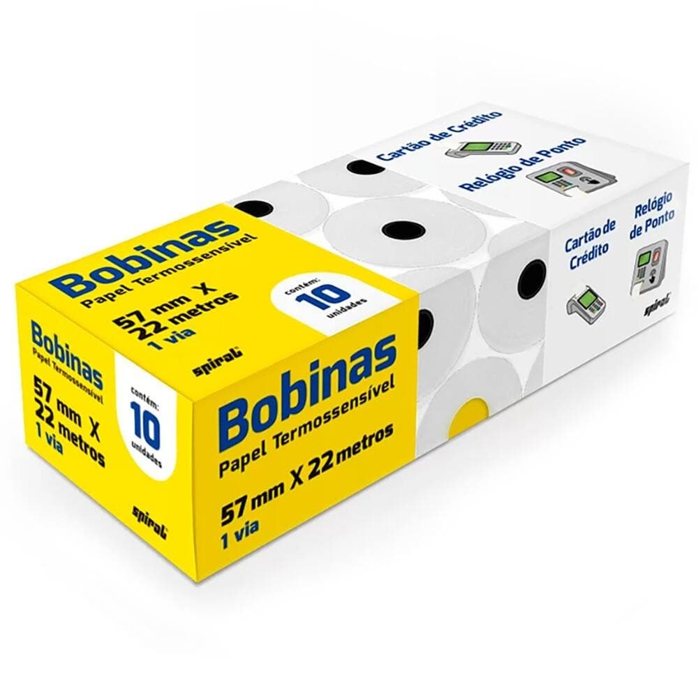 Bobina Térmica para Máquina Cartão e REP Spiral