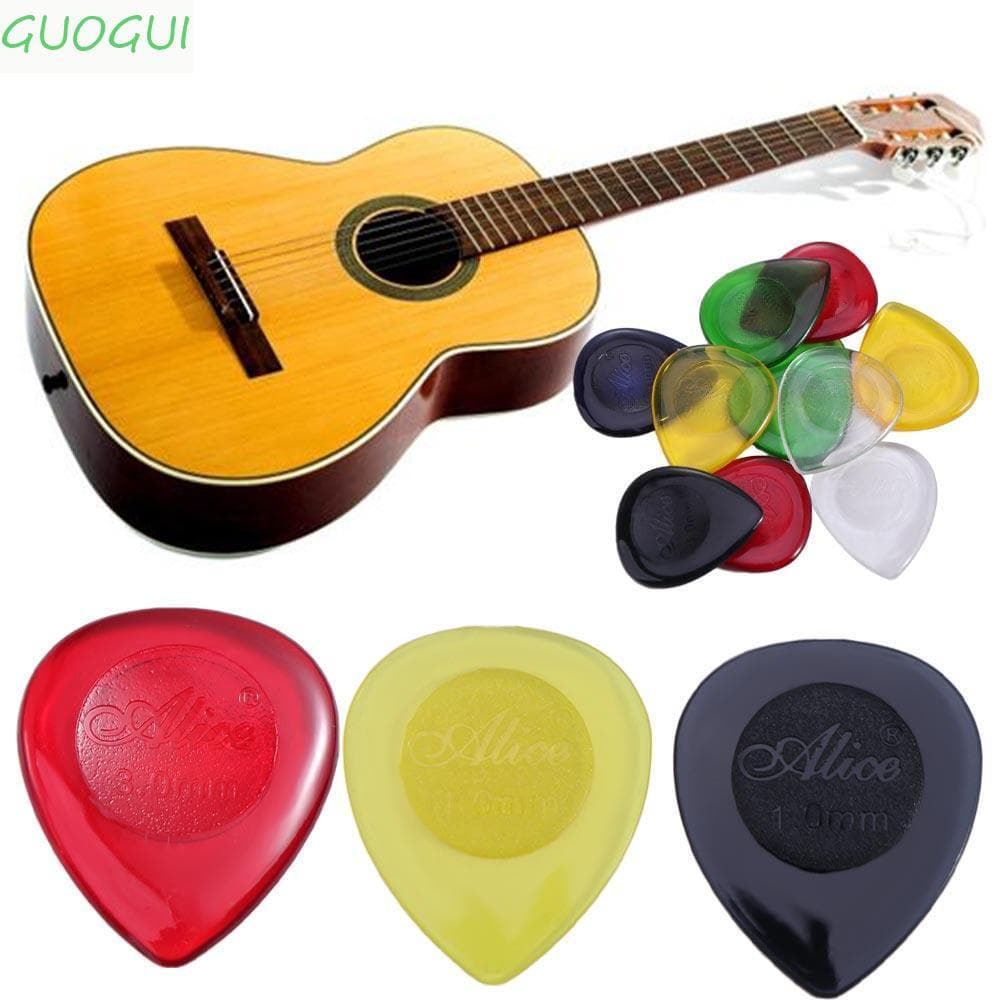 GUOGUI 10 Peças De Palhetas Para Guitarra Acústica , De Celulóide , Palheta Em Formato De Gota De Espessura