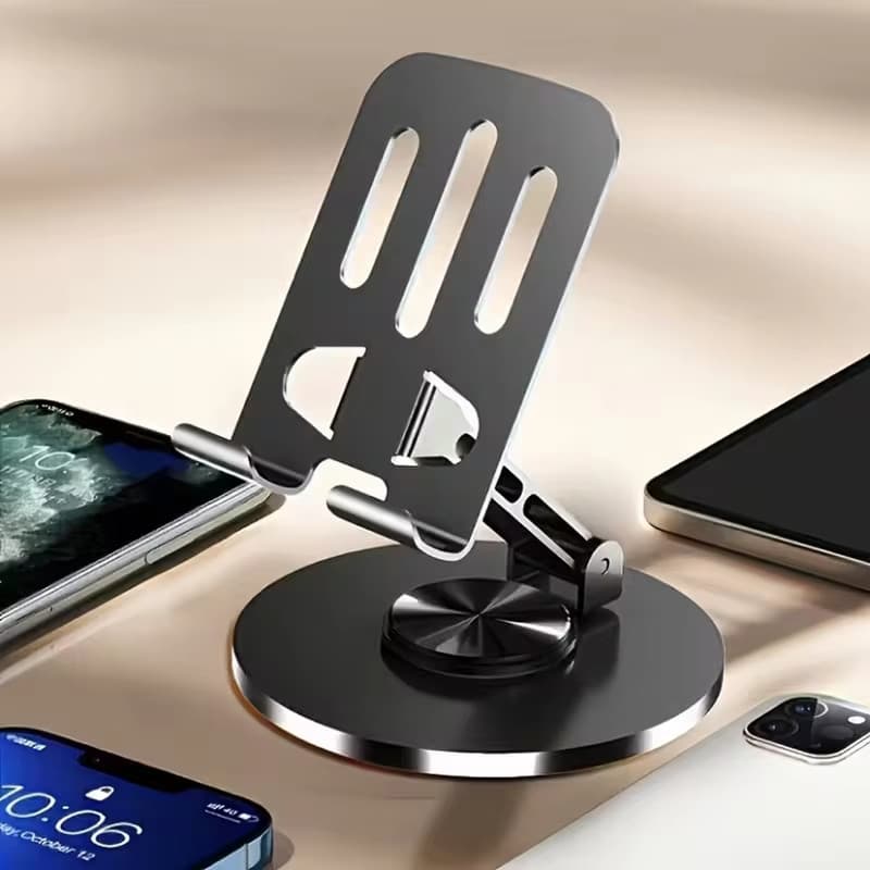 Suporte para celular 360°Suporte giratório Universal para celular, liga de alumínio, suporte portátil dobrável, adequado