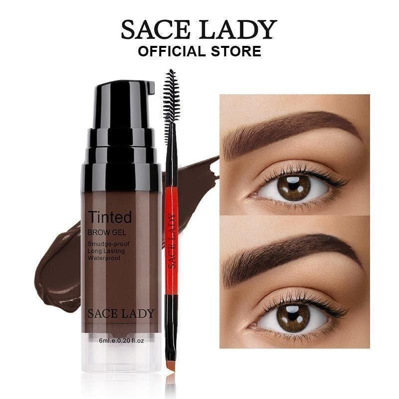 Gel de Sobrancelha 3D SACE LADY 6ml Duradouro 24H à Prova d'Água e Manchas Kit de Maquiagem Creme de Sobrancelha Colorid