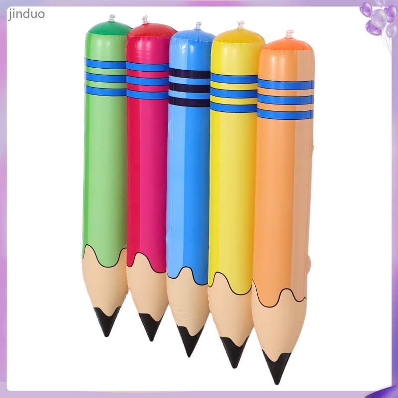 🎉 5Peças Lápis Inflável Decorativo PVC Para Eventos Colorido