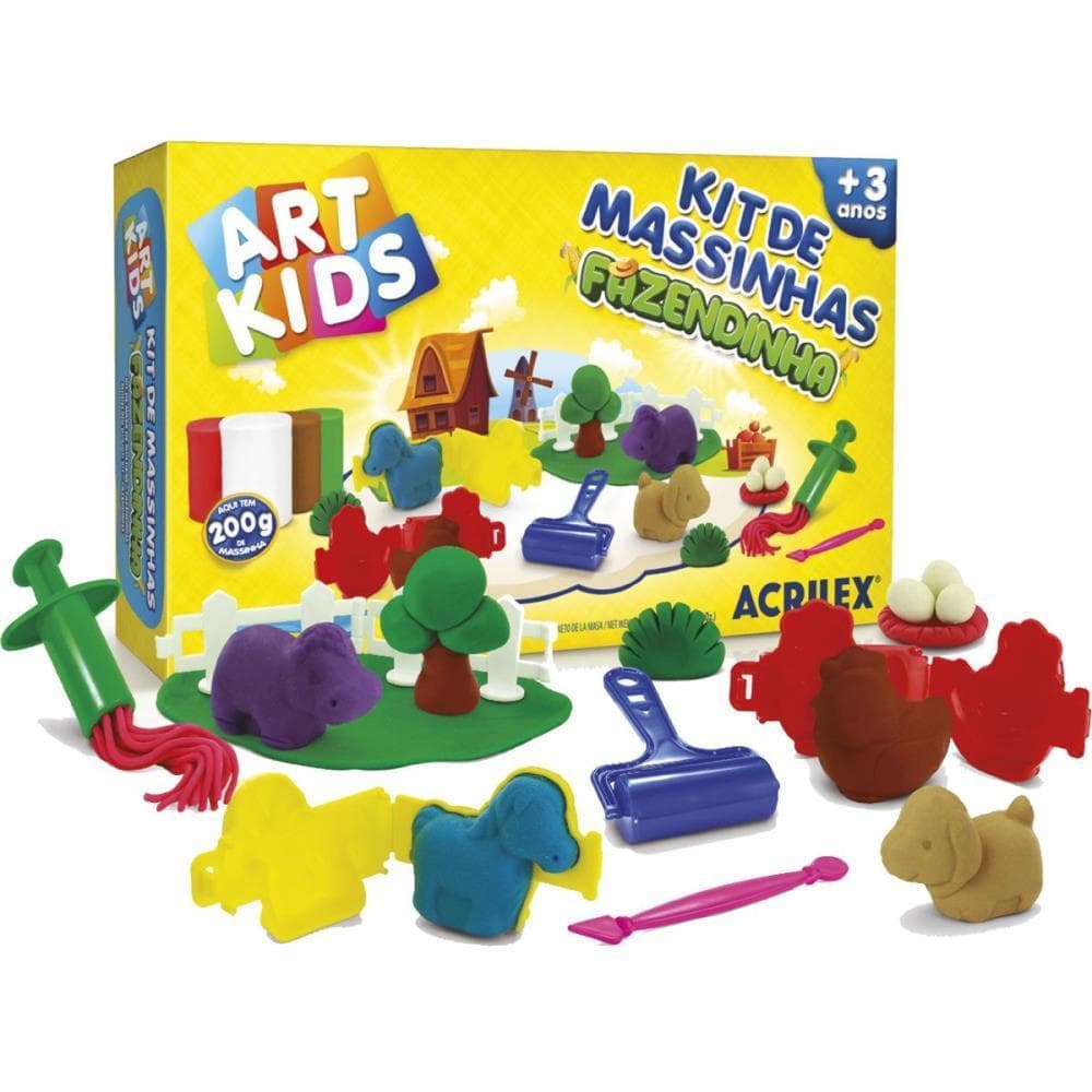 Massa para Modelar Criativa ART KIDS Fazendinha 200G