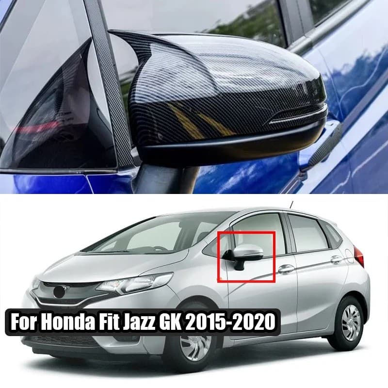 Capa Protetora De Espelho Reverso Em Forma De Chifre De Touro Decoração Externa Para Honda Fit Jazz 2014-2020