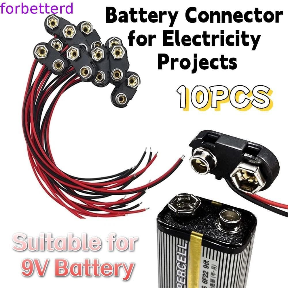 FORBETTERD 10 Peças Clipe De Suporte De Bateria , Conector De Casca Dura Macia , Encaixe