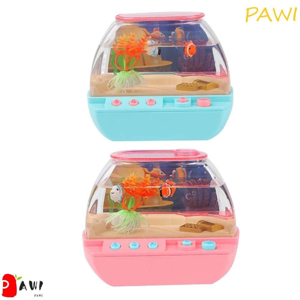 Brinquedo De Aquário Artificial PAWI , Mini Tanque De Peixes De Simulação Adorável E Criativo , Desenho Animado