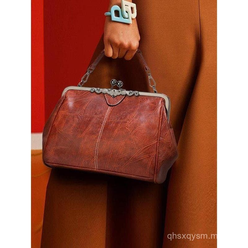 Bolsa de Mão Elegante em Couro PU para Mulheres, Bolsa Transversal de Grande Capacidade, Moderna e Luxuosa, Bolsa Vintag