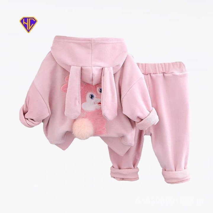 Roupas infantis transfronteiriças masculinas femininas bebê dupla face lã Casual moletom conjunto de duas peças outono i