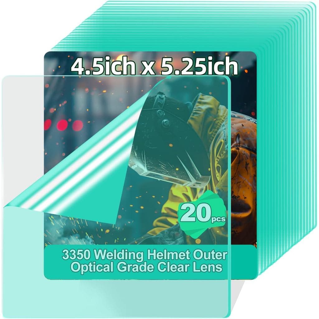 Lente Transparente de Grau Óptico para Capacete de Soldagem 3350 para Lincoln Electric Viking - 4,5" x 5,25" x 0,04" 20