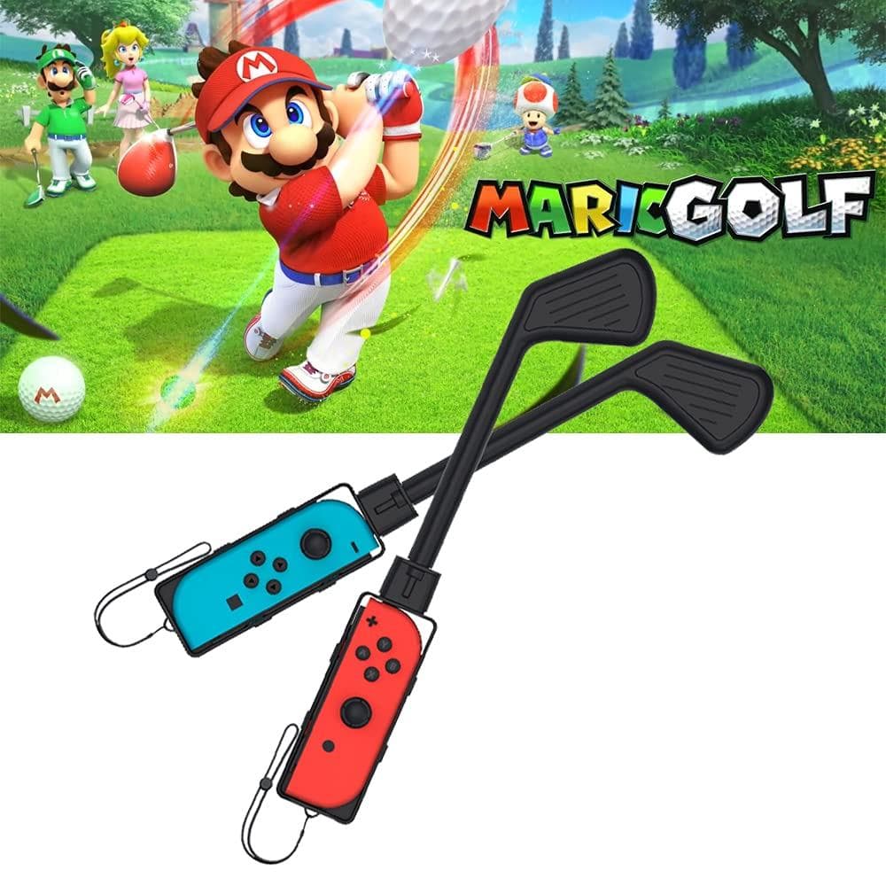 Uxilep Golf Club para Mario Golf: Super Rush - para Acessórios Joy-con do Nintendo Switch, Acessórios de Punho para Mini