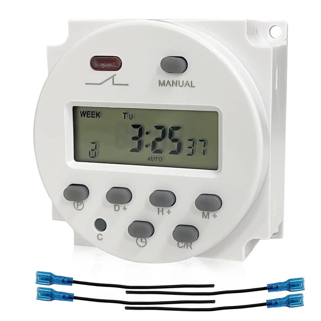 Interruptor Temporizador Digital Sutekus de 7 Dias DC 12V 16A, Relé de Temporização Programável
