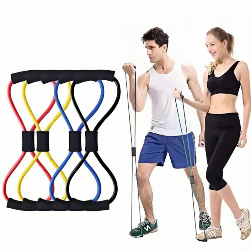 Elástico Multifuncional em Formato 8 para Yoga e Musculação
