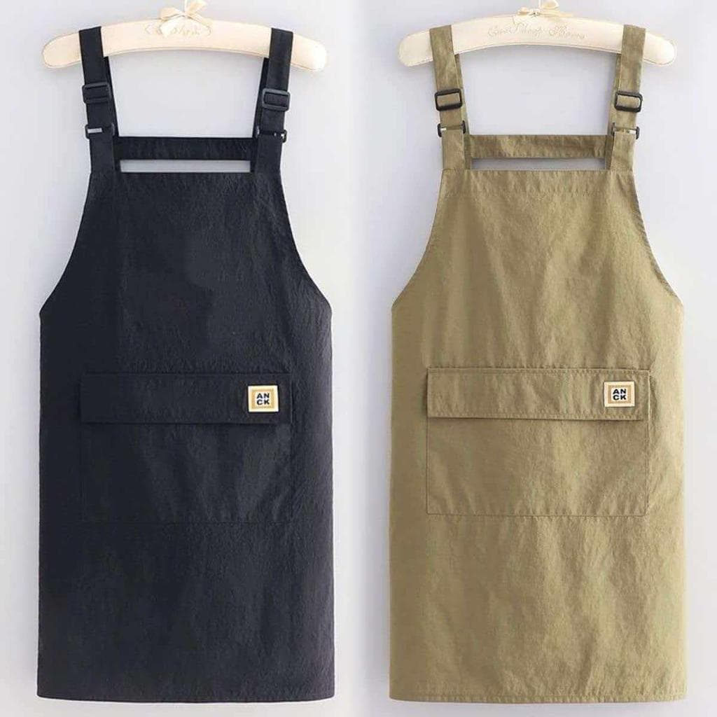 Nova moda simples avental repelente de água cozinha do agregado familiar cozinhar avental cintura jantar roupas de traba