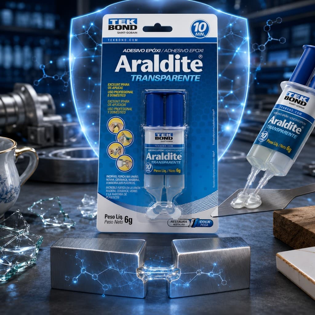 Cola Líquida Tekbond Araldite Transparente 6g Metal Vidro