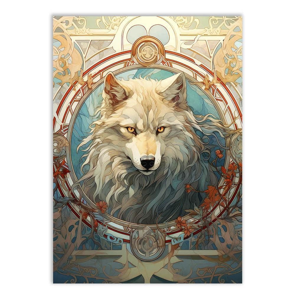 Placa Quadro Decorativo Logo Branco Ilustração Estilo Art Nouveau Quadro Decorativo Decoracao Sala Quarto Parede
