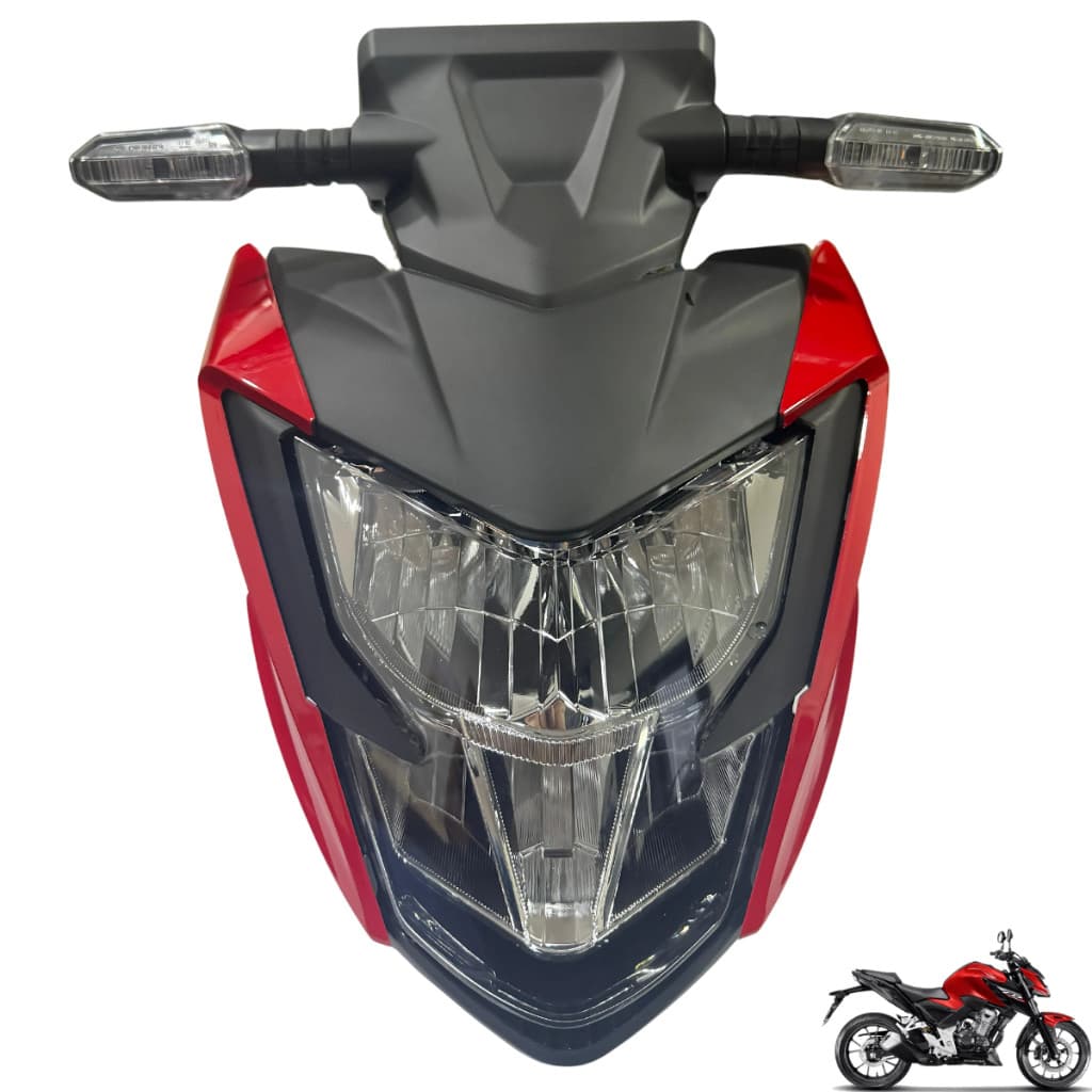 Farol completo cb 300f twister 2023 a 2025 bananinha vermelha