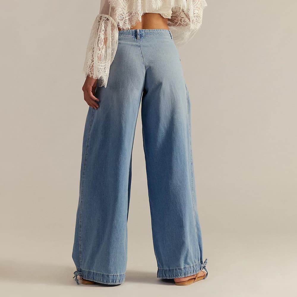 [Novo produto] Jeans casuais femininos outono lavagem solta cintura média calças compridas retas [venda quente]