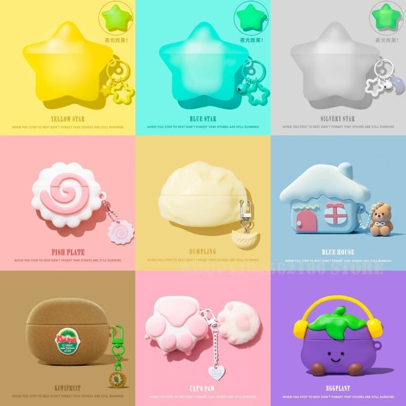 Bonito Dos Desenhos Animados Caso De Silicone Para Redmi Buds 8 Pro 6Pro 8 Lite 6Lite Estrelas Luminosas Neve Casa Capa