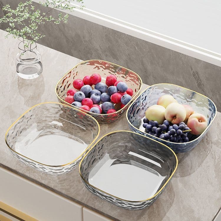 Prato de frutas luxuoso e espesso para a sala de estar, bandeja de frutas de para recepção de escritório,