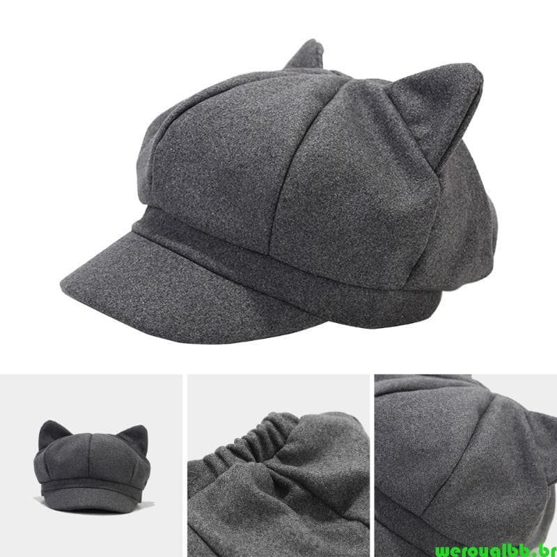 weroyalbb Boina Orelha Gato, Chapéu Octogonal Para E,,, Leg