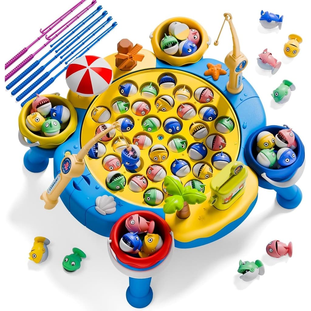 ORANGE OCEAN 70 PCS Jogos De Pesca Magnética Para Crianças De 4 A 8 Anos , Tabuleiro Brinquedos Meninos E Meninas De 3 4