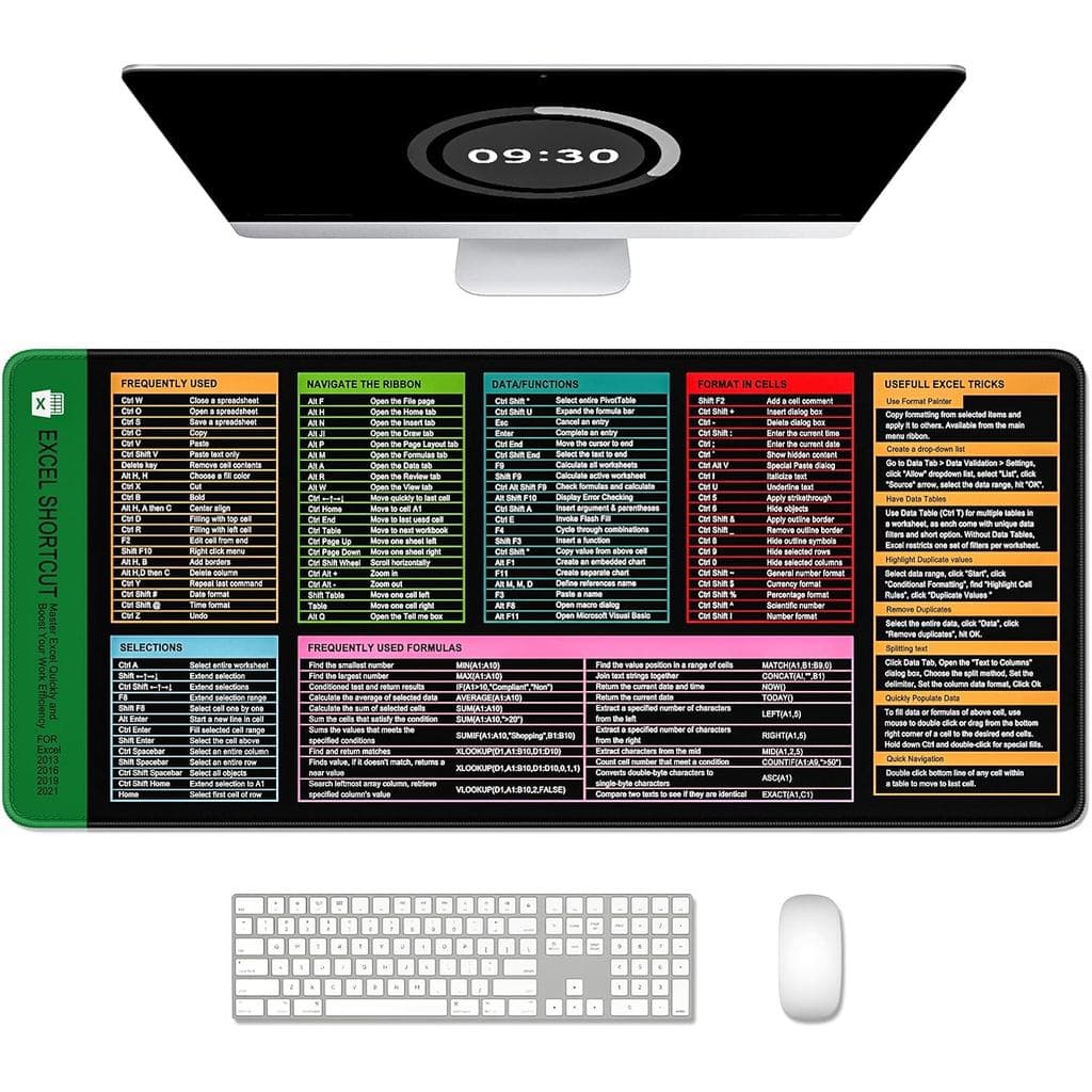 Auhoahsil Mouse Pad Grande, Mousepad XXL para Jogos, Tapete de Mesa para Desktop, Borracha Espessa, Tamanho Grande e Lon