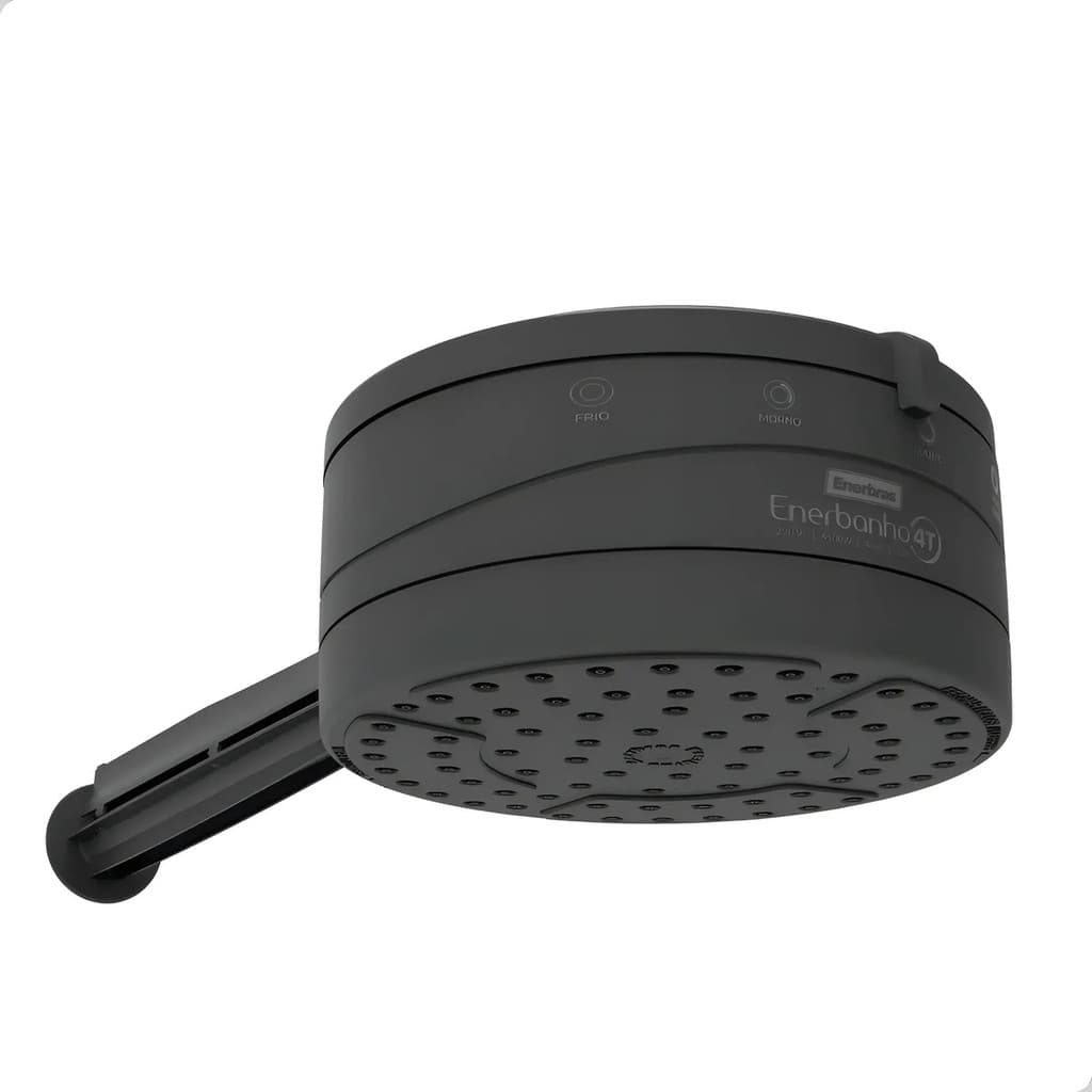 Chuveiro ENERBRÁS Elétrico PRETO 4 Temp. + Braço 30cm 220V - K3402-E/P4