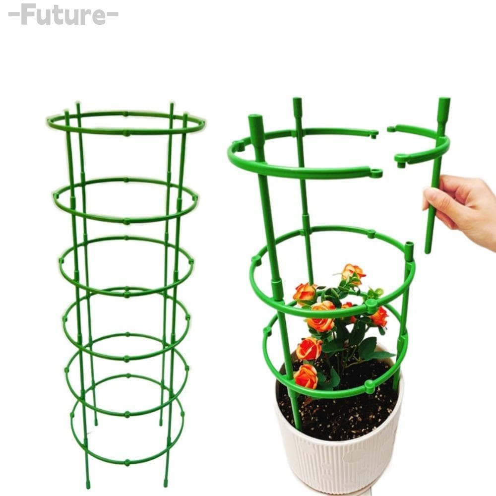 Futuro 3 Conjuntos De Pilha De Suporte De Plantas , Estaca De Videiras De Escalada Removíveis Meio Redondas , Haste De F