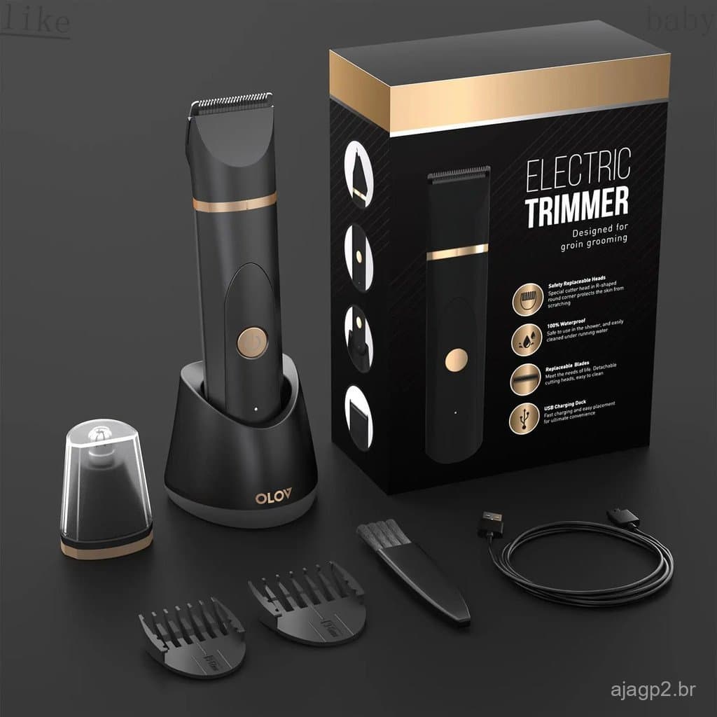 OLOVE Electric Body Hair Shaver - Aparador de Pelos da Virilha, Aparador de Pelos Íntimos para Homens e Mulheres - Cabeç