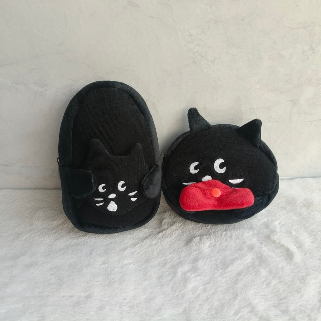 Comércio exterior pedido japonês bonito dos desenhos animados surpreendido gato boneca de pelúcia saco de moedas saco de