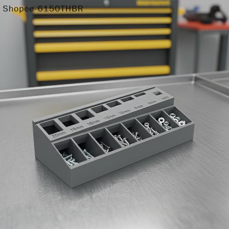 [VJ] Bandeja Classificadora De Comprimento De Parafuso M3 Impressa Em 3D Portátil Pequeno Organizador De Hardware Para P