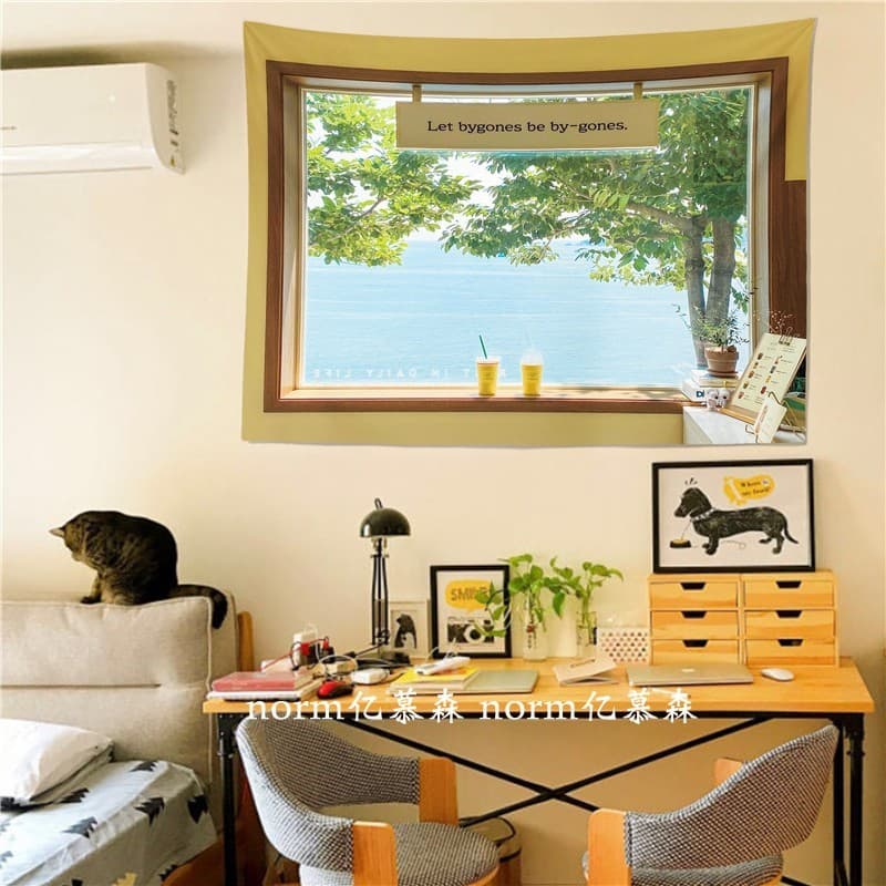 Seascape fundo pano tapeçaria tapeçaria papel de parede quarto modificação cabeceira cartaz decoração pano parede fundo