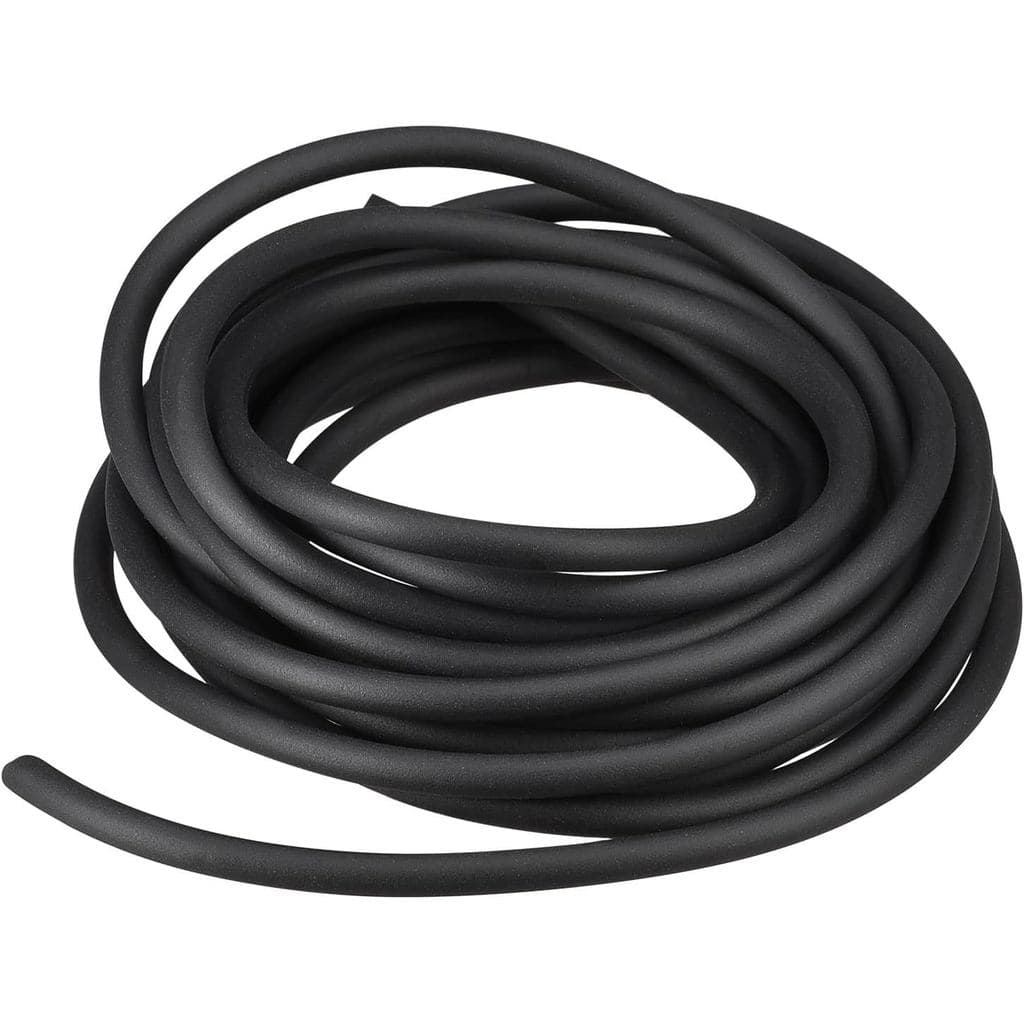 Tubo de Borracha Sólida MECCANIXITY 10ft 4mm de Diâmetro, Tubo de Borracha Preto Fosco para Artesanato DIY, Colares e Pu