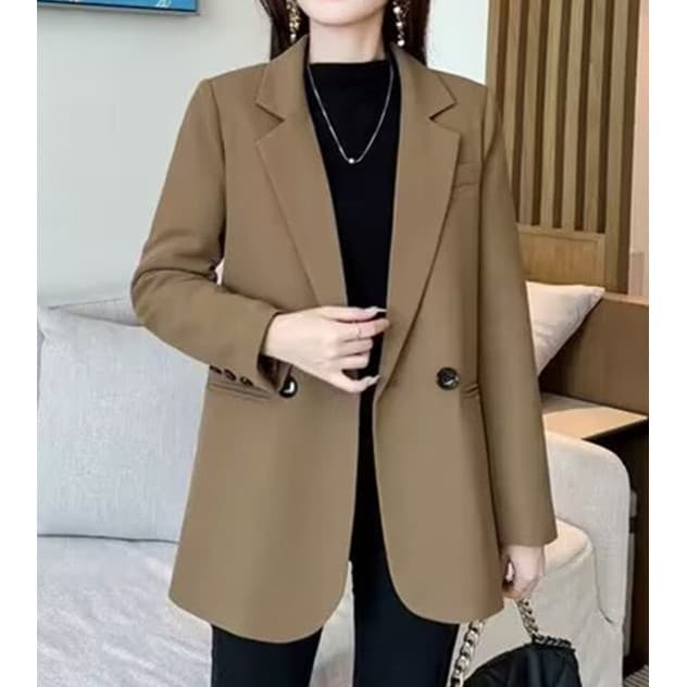 Meninas Plus Size Commuter Blazer Solto Casual Temperamento Terno Top