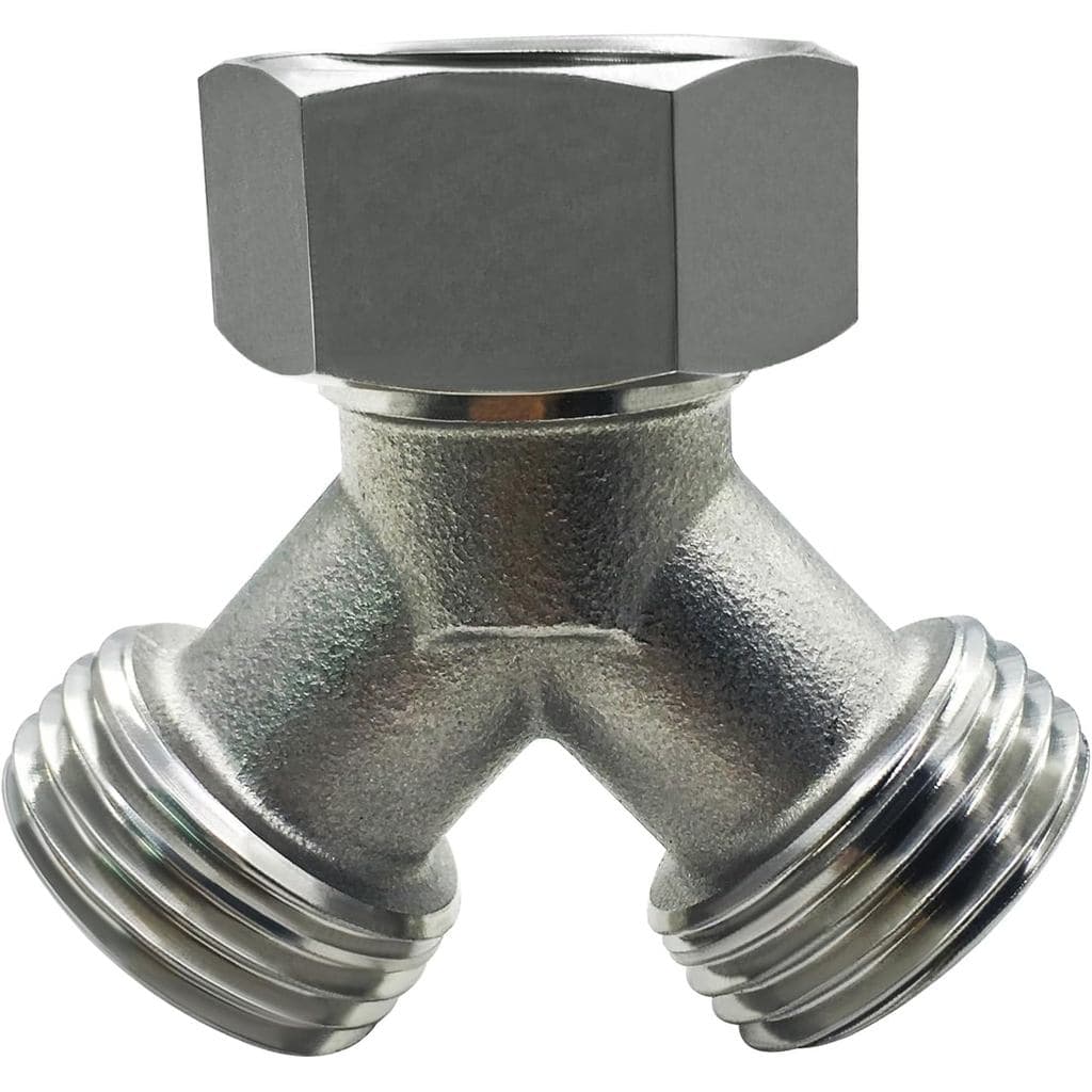 Divisor de Mangueira de Jardim em Aço Inoxidável Beduan, Conector Y de 2 Vias, Resistente para Torneira de Jardim Extern