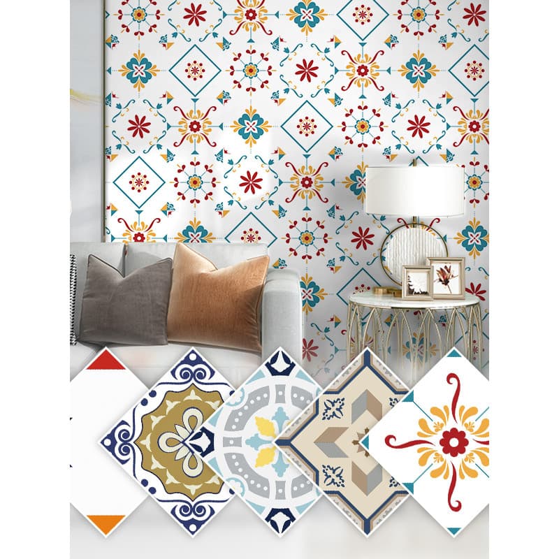Estilo europeu telha adesivos de parede sala Layout de parede decoração gabinete remodelação adesivos auto-adesivo papel