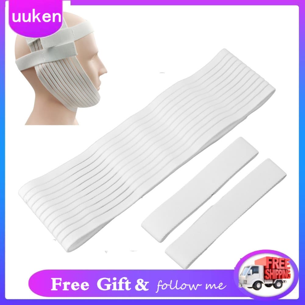 uukendh Anti Ronco Cinta de Queixo Ajustável Gancho e Loop Solução Elástica Respirável para Ronco