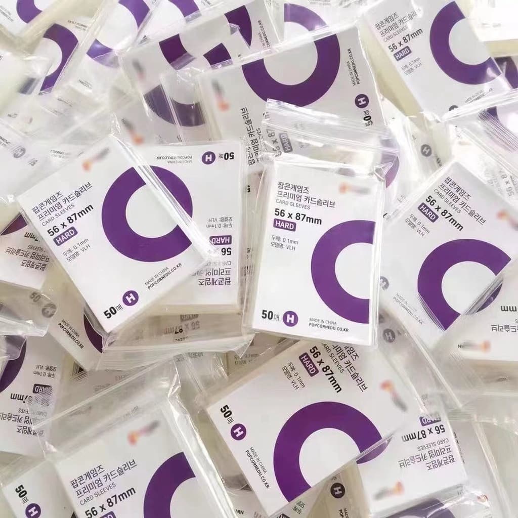 50 unidades de protetores de cartas estilo pipoca, protetores de cartas coreanos em estoque, 20 unidades de seda, 0,1mm,