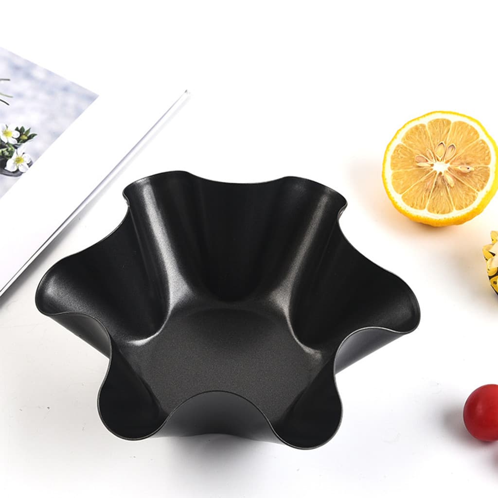 [wisdomt] 2 Peças Panelas De Tortilla Liga De Alumínio Tigela De Salada Molde De Cozimento Creme Muffin Bolo Concha Mold