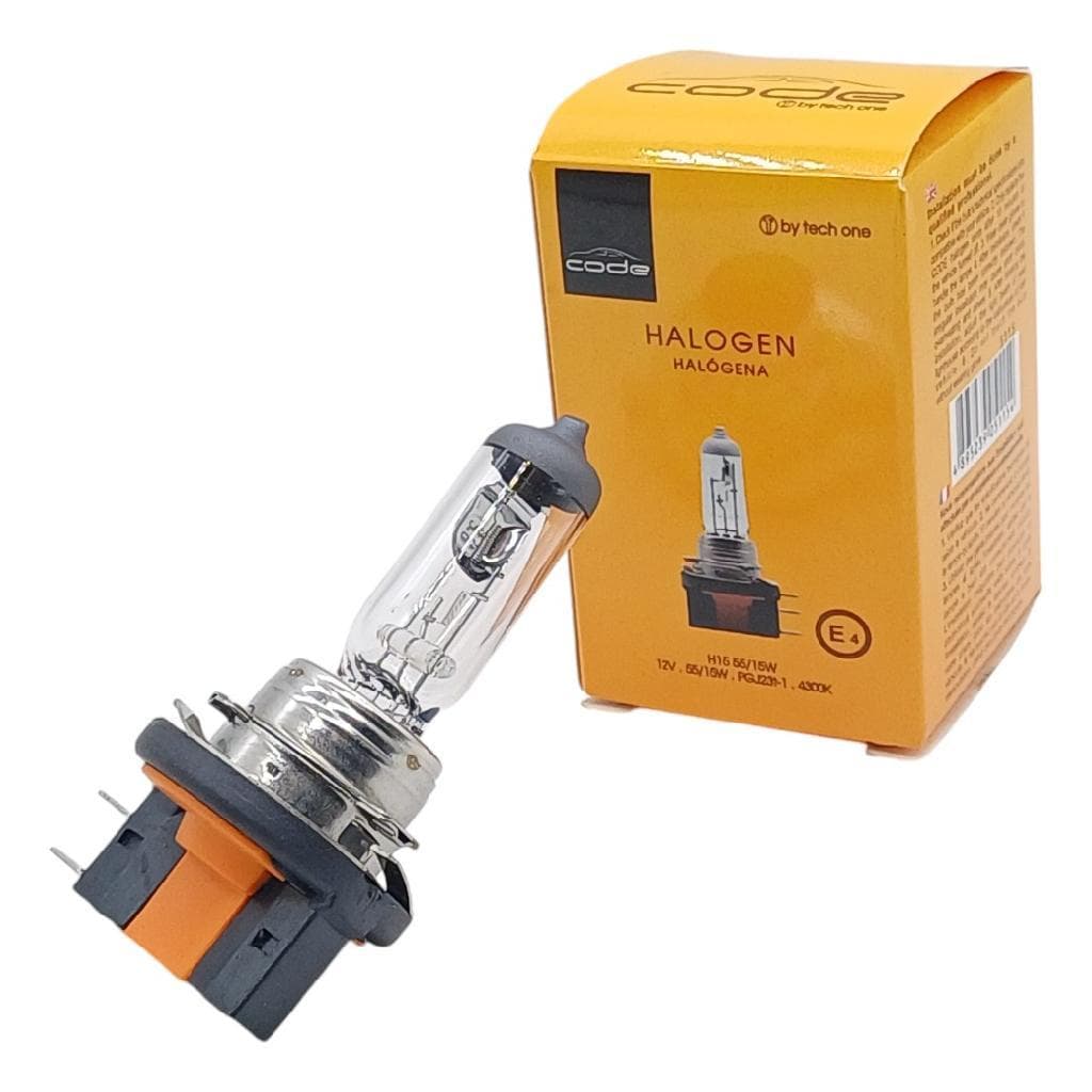 LÂMPADA  HALÓGENA CODE 12V 4300K H15 55W FAROL REPOSIÇÃO