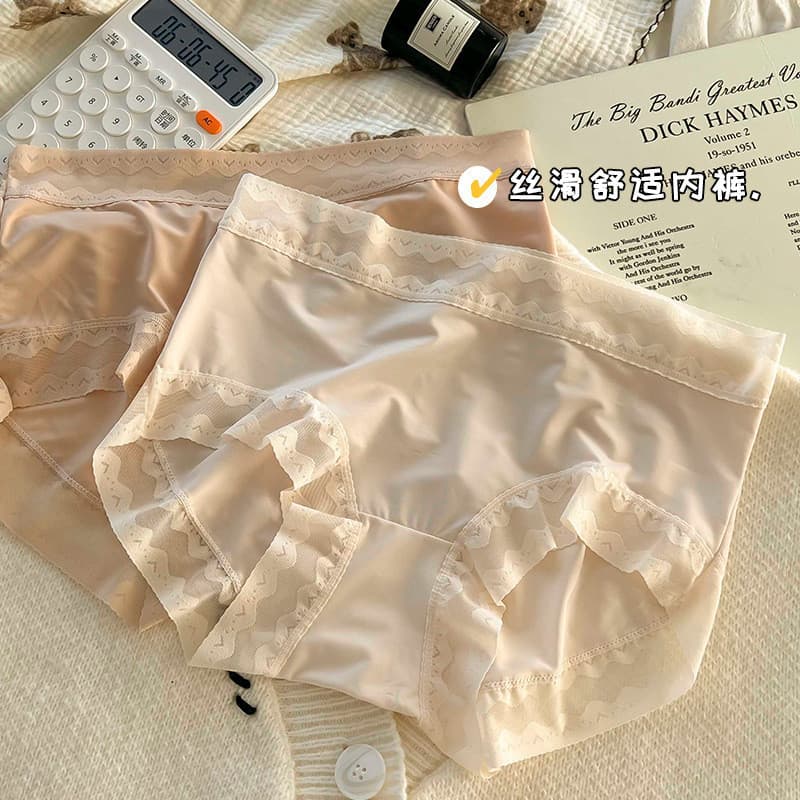 ((Pacote de 3) Nova calcinha simples e confortável para meninas, cintura média alta, respirável, adequada para a pele, c