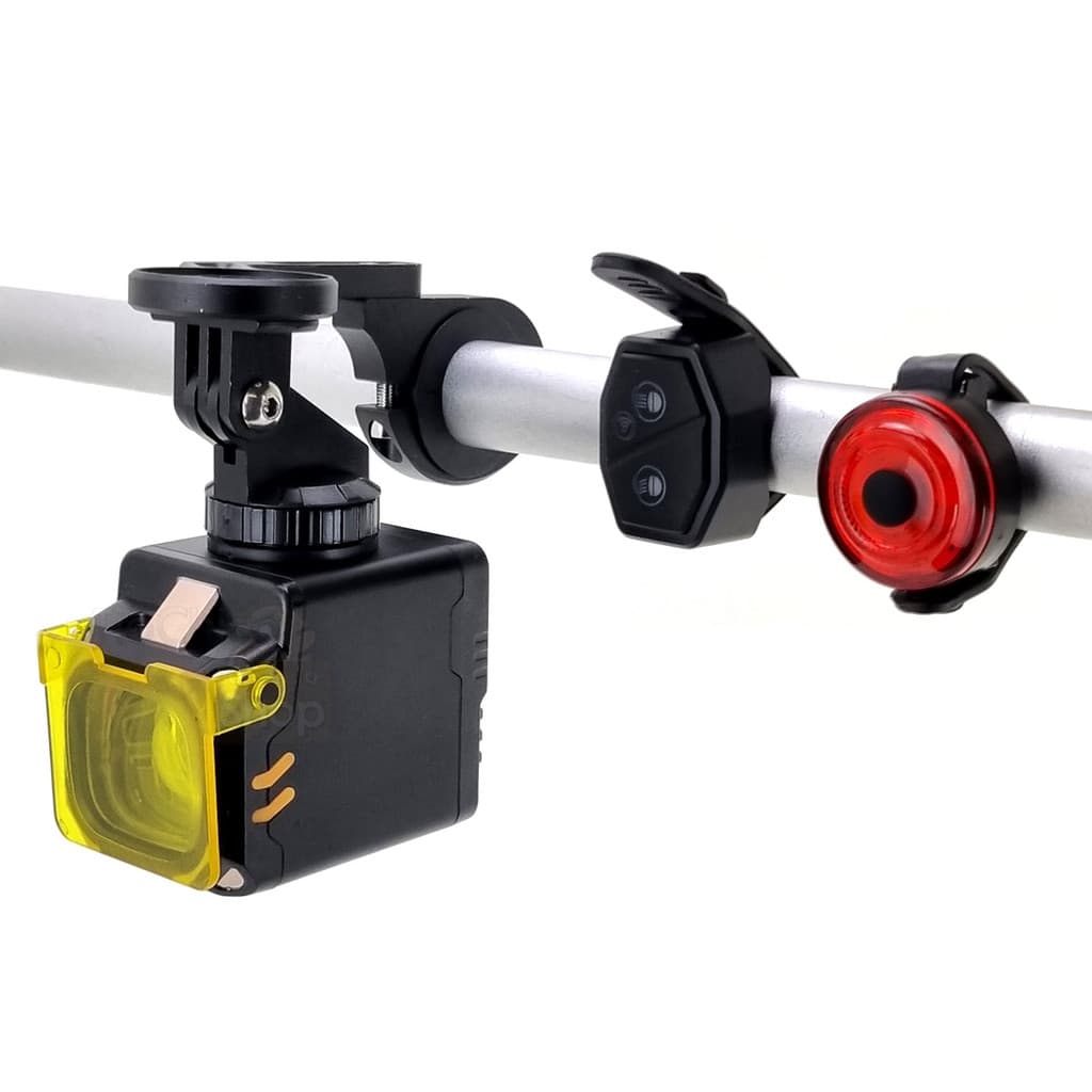 Farol Bike Lente Amarela 50w Controle sem Fio Encaixe Gopro WS-5265