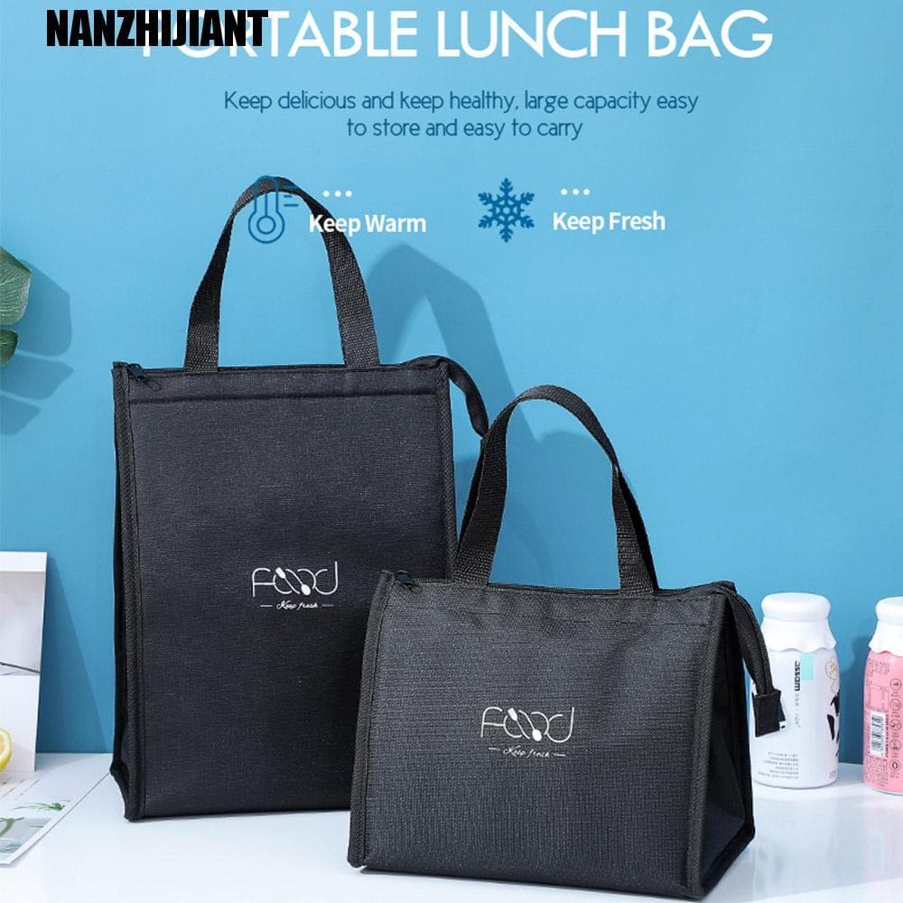 NANZHIJIANT Bolsas Térmicas Com Isolamento Térmico Azul Marinho Preto Bolsa De Piquenique Portátil Zíper De Mão