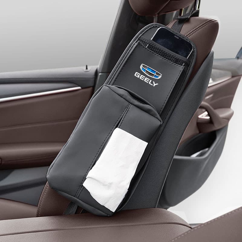 Bolsa Organizadora Lateral para Banco de Carro com Múltiplos Bolsos para Geely Geometry C Coolray GX3 Binray LC Panda Em