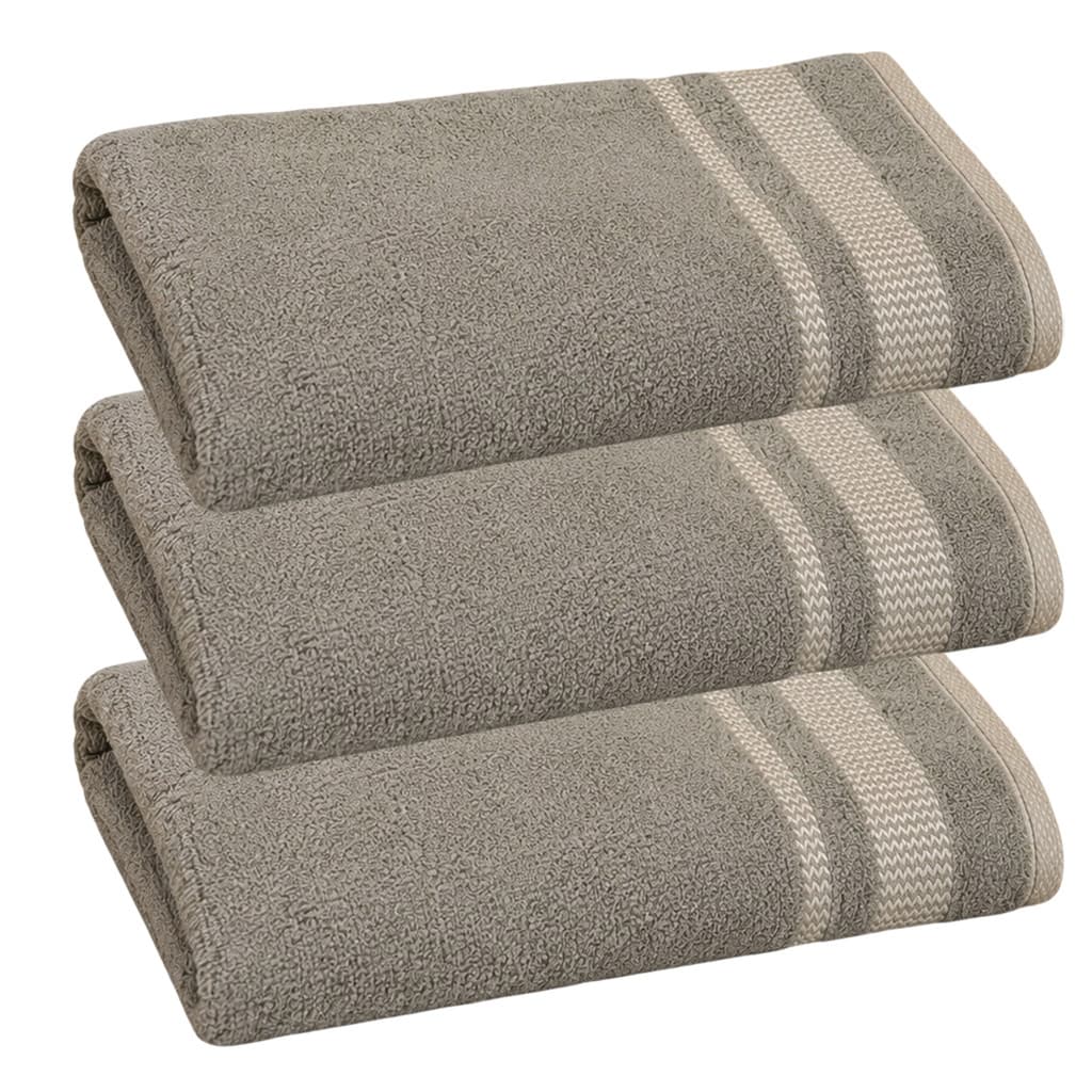 Kit 03 - Toalha Rosto KazzaVip Felpuda 100% Algodão Princess 45cm x 75cm Gris