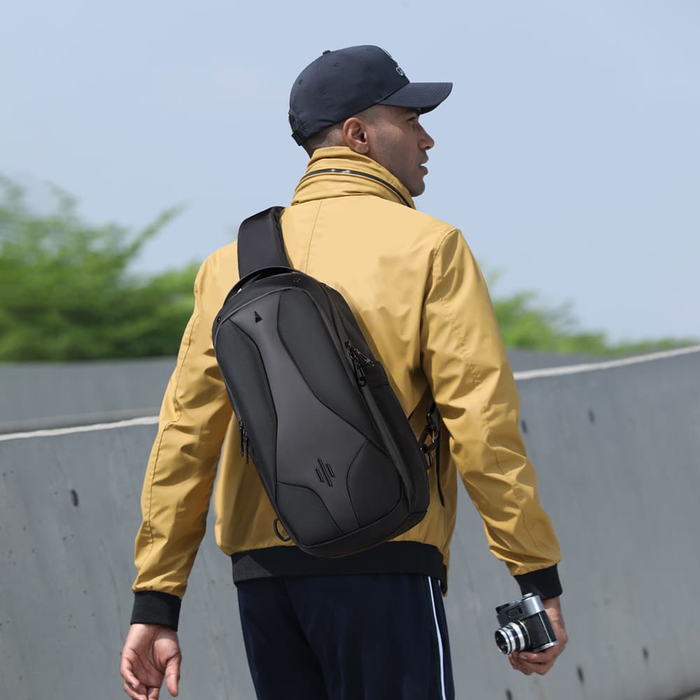 OZUKO Oxford Pano Bolsa de Peito Masculina Bolsa Mensageiro À Prova D 'Água Grande Capacidade Homens Esportes Ao Ar Livr
