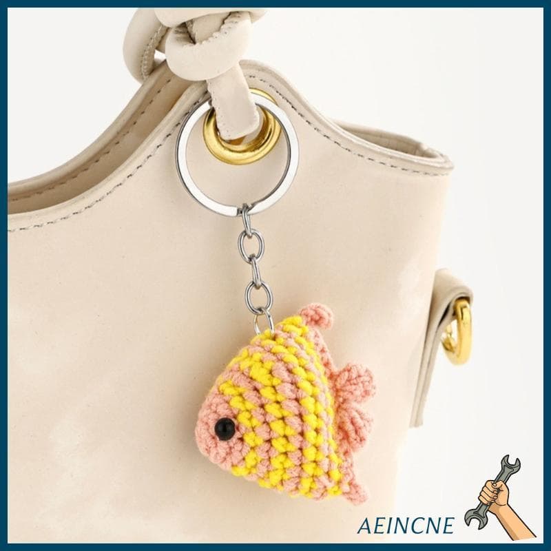 AEIN Colorido Oceano Temático Crochê Chaveiro Malha Charme Para Feitos À Mão Casal Amigo