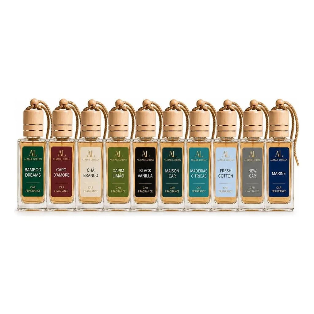 Kit 30un Revenda Perfume Automotivo Frasco De Vidro Tampa De Madeira Almar Lorian