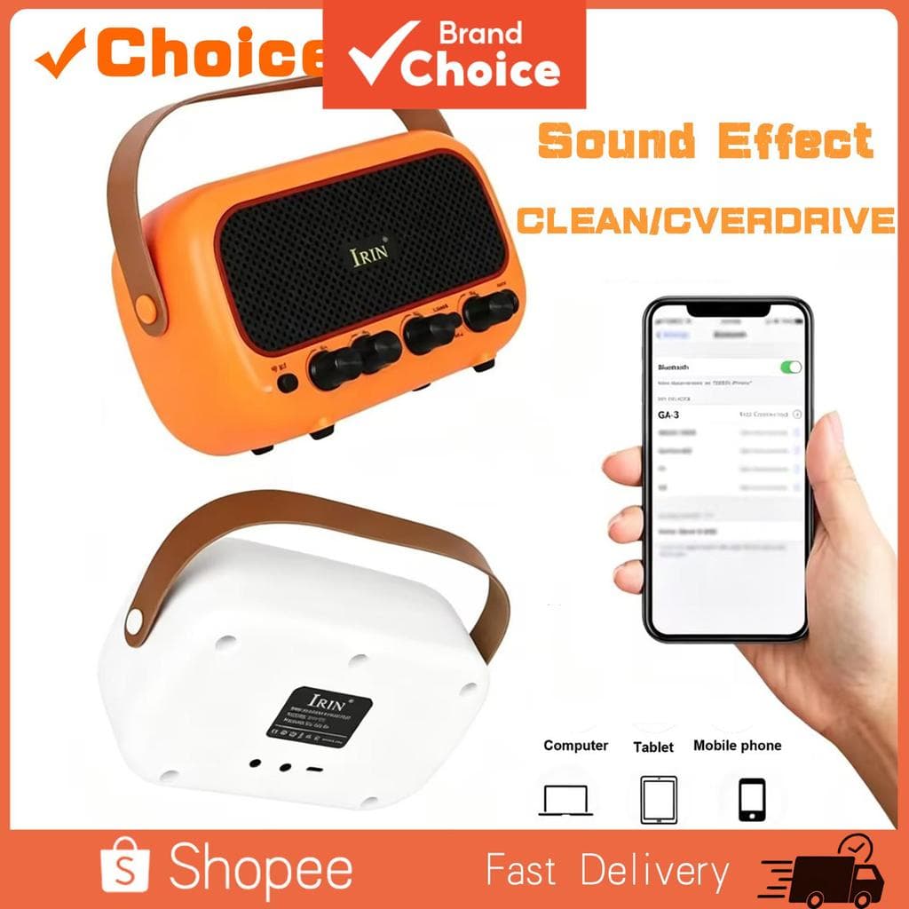 Amplificador IRIN Meu 01 De Áudio Portátil Alto-Falante Guitarra Elétrica Mini 5W Saída Peças Acessório Presente