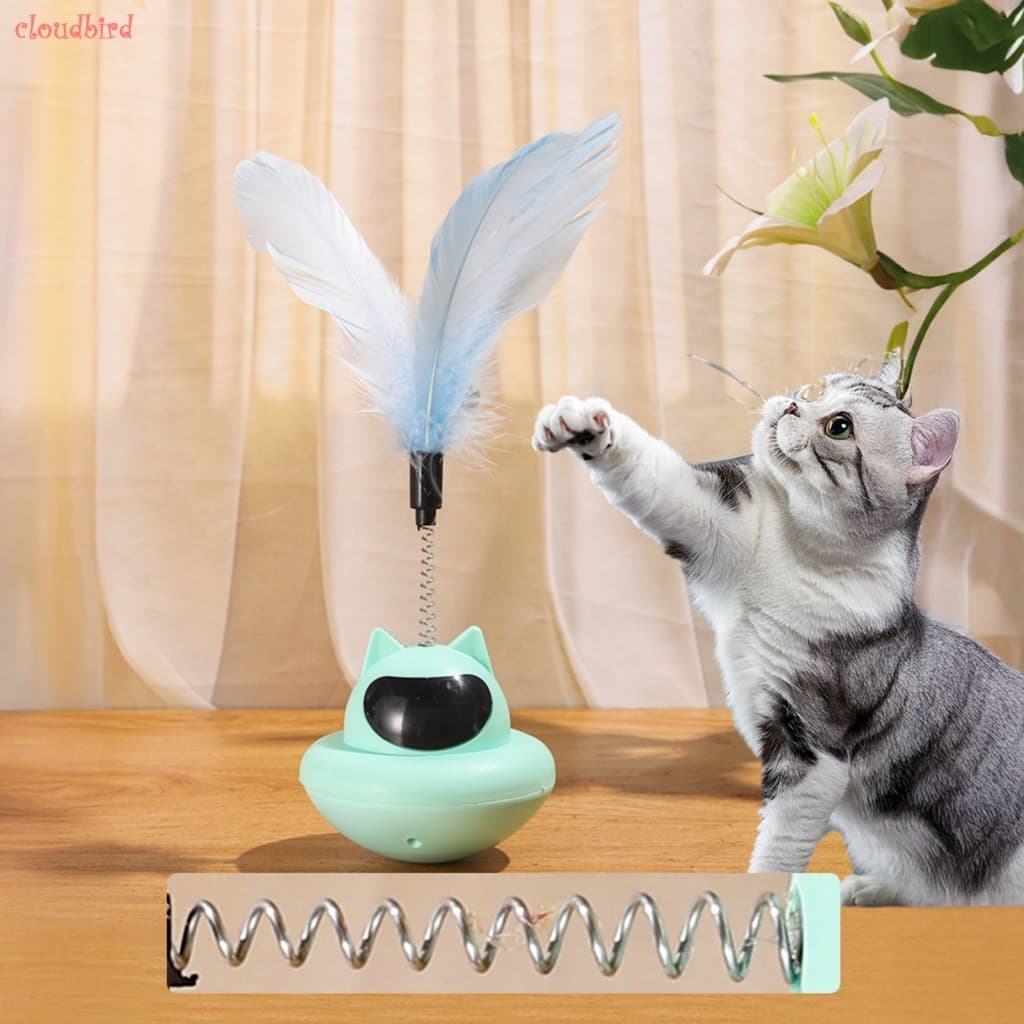 Brinquedo De Varinha De Provocação De Gato Com Ventosa-Jogo Interativo De Penas Duráveis Para Gatos