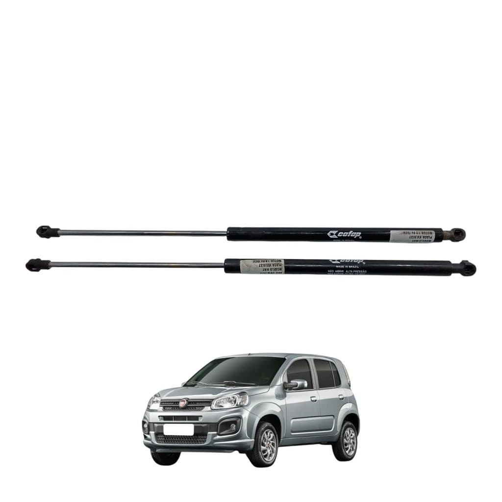 Par amortecedor tampa traseira fiat uno way 2010 2011 fire